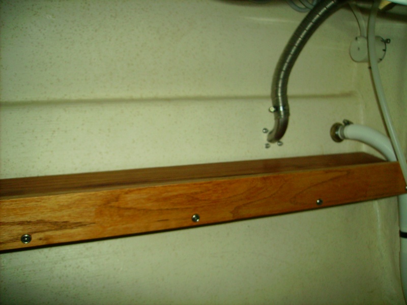 This view you can see shelf.  Adds storage to an otherwise useless space.