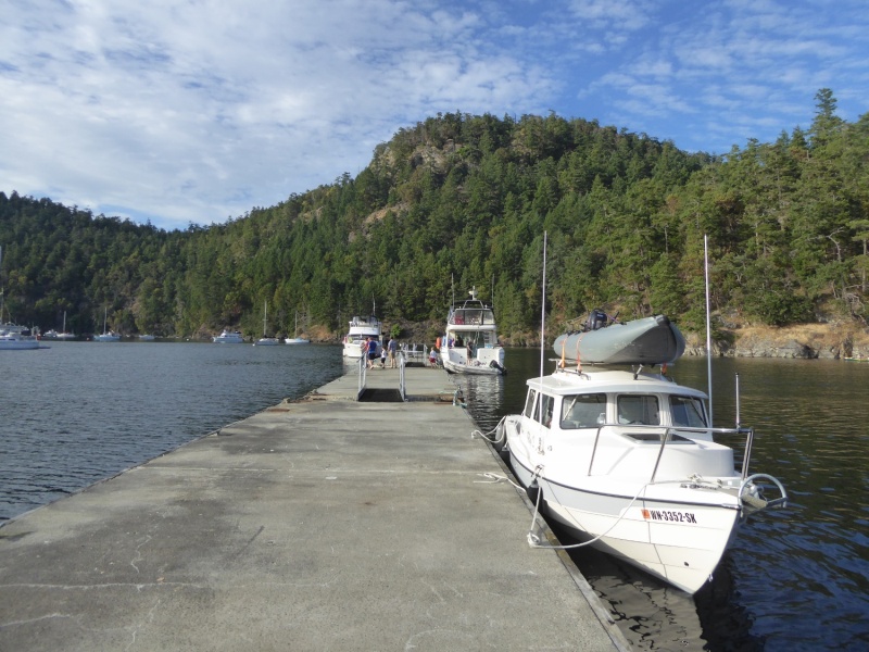 Tied up to the float at Bedwell Harbour for Sunday night