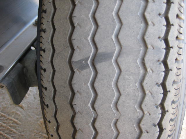 Tire wear left rear