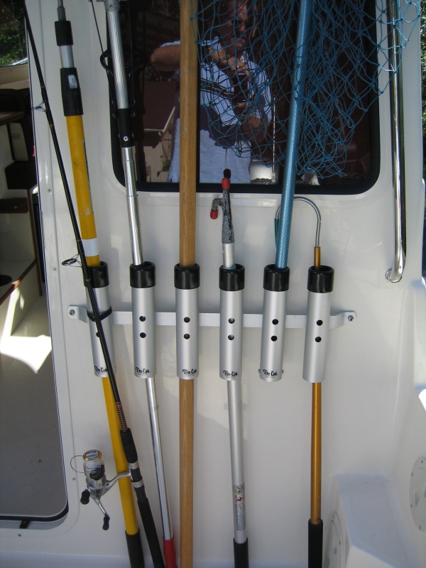 Tite-Lok storage rack for gaff, net, harpoon, etc.