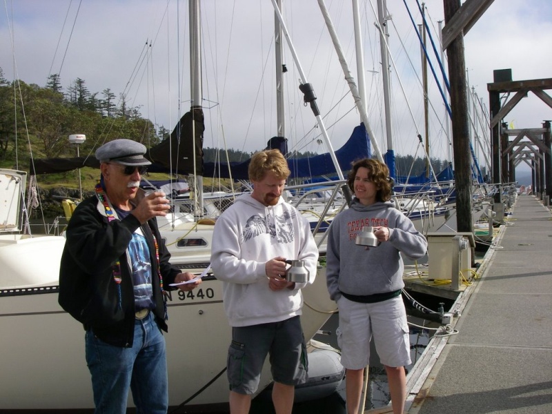 "To the sailors", a wonderful couple lovingly restoring a great old boat.