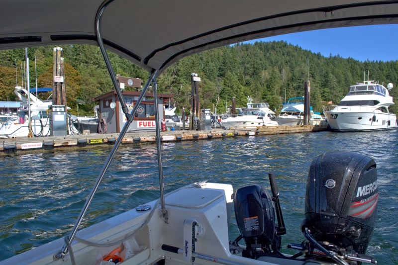 Topping off at Montague Harbor before continuing further north