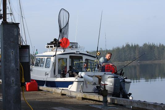 Topping the tanks for a few days on the water.