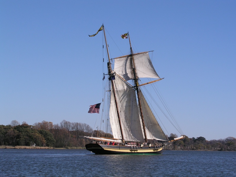 Topsail schooner Pride of Baltimore.