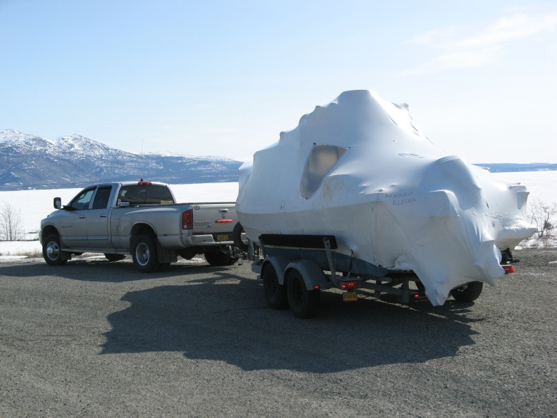 Towing a CD to Alaska for a new owner 4/26/2011 at Kluane Lake, Yukon
2005 CD Cruiser.