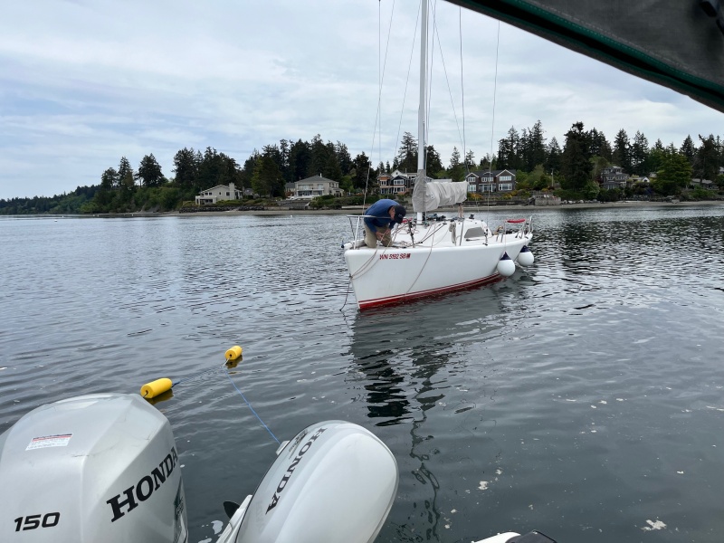Towing a race boat from Olympia to Seattle for a race