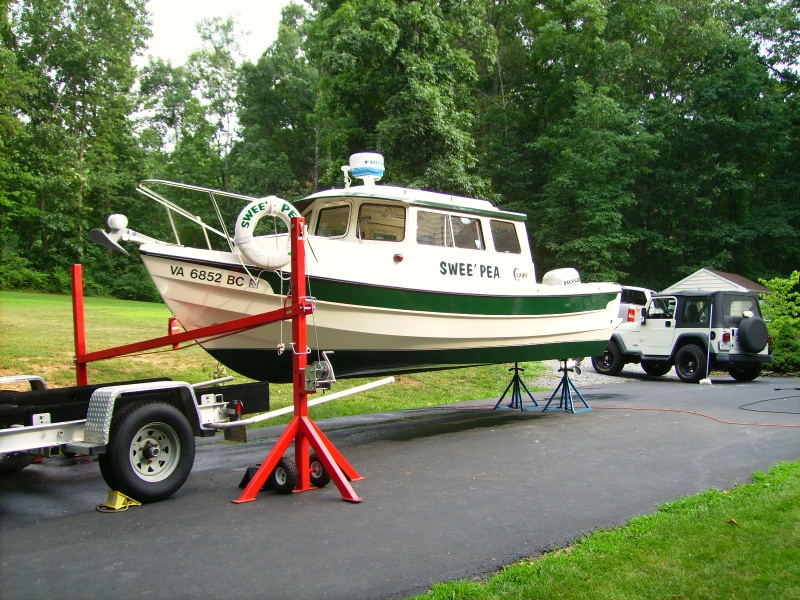 Trailer now removed.  Will be applying bottom "wax" from Aurora Products.