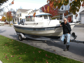 Trailered for maintenance