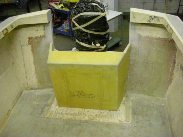 transom box ready to be glassed in, 52 pounds lighter than the one i took out, much more compact too, fuel will move to the sides of the boat
