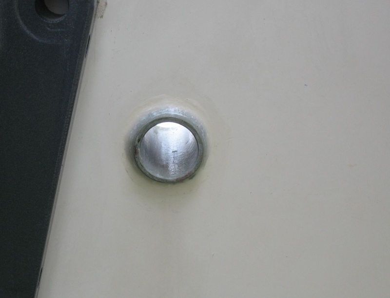 Transom side after filleting but before sanding or gelcoating.