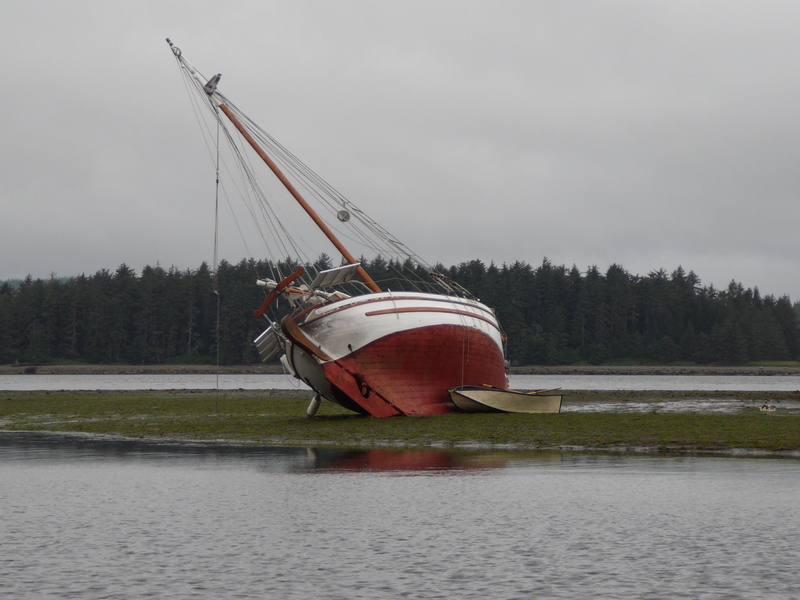 Tried to cut the entrance marker short.  Floated off ok when tide came in