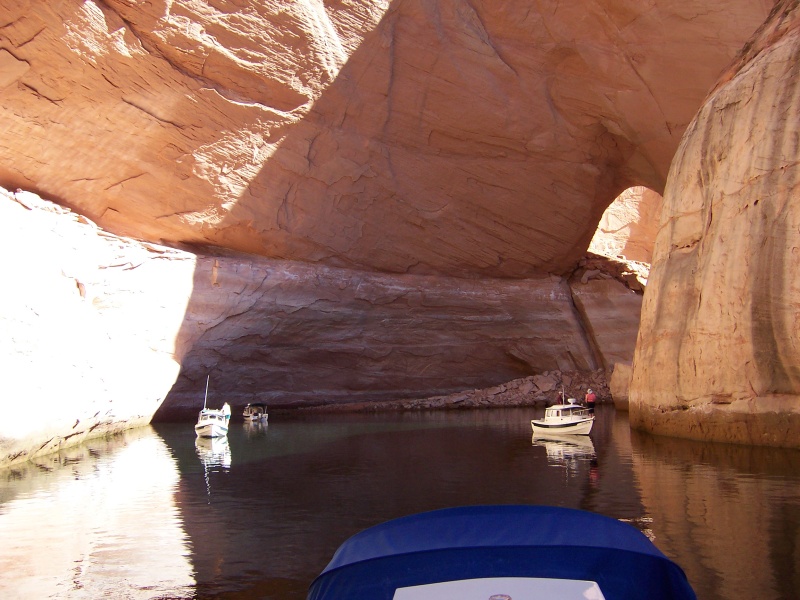 Two Bears, Hunky Dory and Rana Verde at La Gorce Arch in Davis Canyon on the Escalante River Arm 9-27