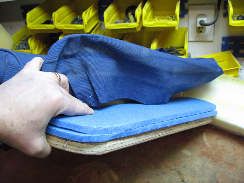 Two layers of sleeping bag pad along sides