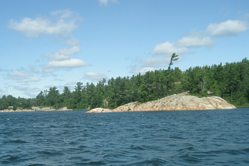 Typical granite island, Whalesback Channel, North of Manitoulin Island.