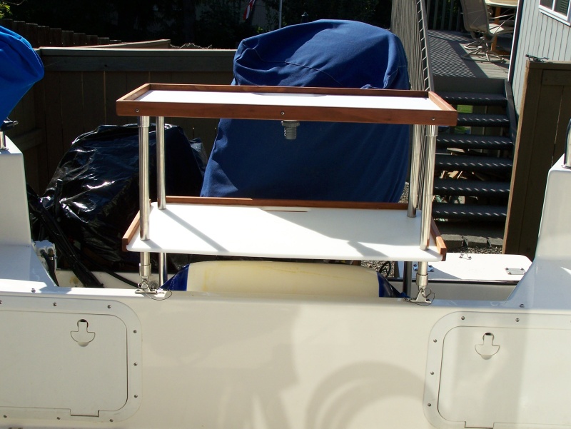 Unit can be reversed (with 9 inch leg extensions added) to mount inside cockpit to allow raising of motor and installation of camper canvas