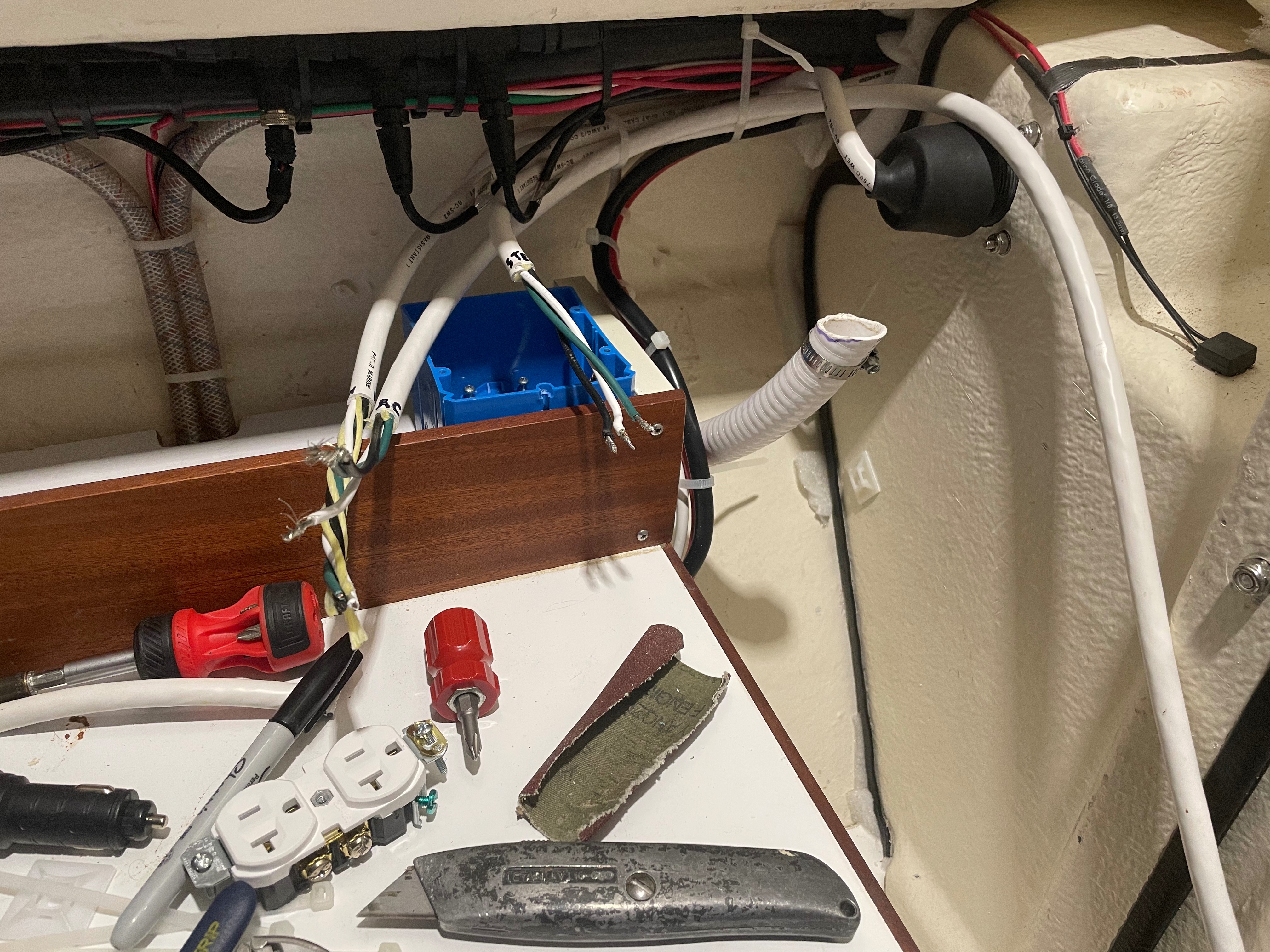 Used the good Marine wire - pre tinned and less corrosive