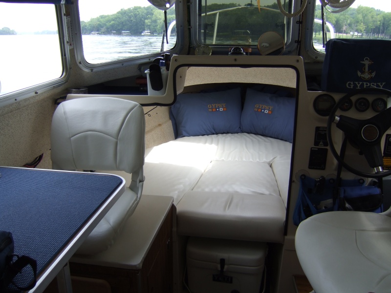 V-Berth cut out and swivel seats