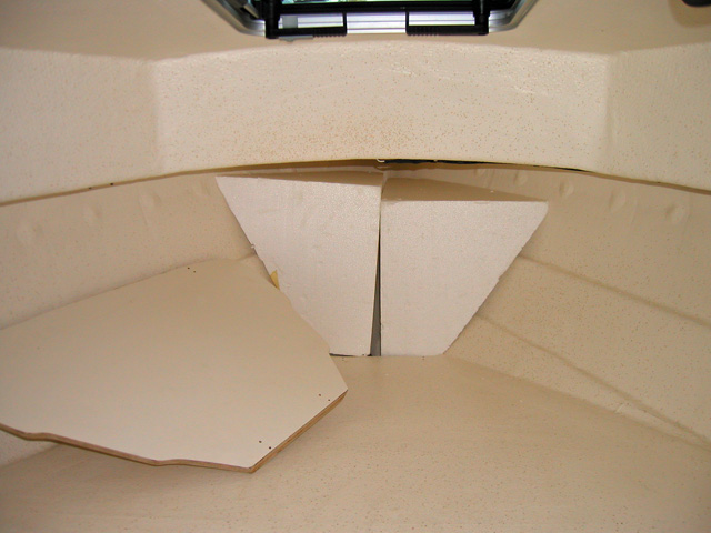 V-berth panel removed
