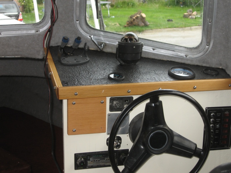 Varnished square in the upper left.
