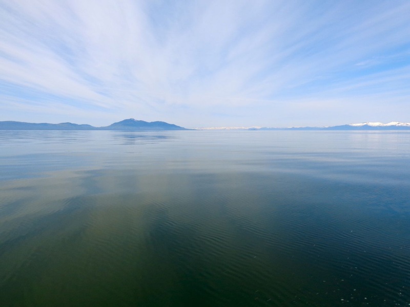 VERY calm seas and interesting sky.
