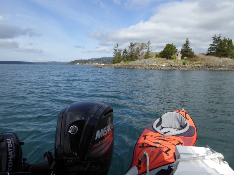 View of Blind Island while enjoying breakfast on the boat