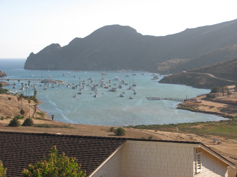 View of Cat Harbor on backside of Isthmus from Banning House