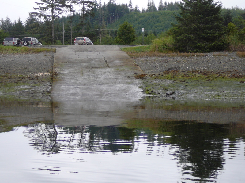 view of launch ramp from the water