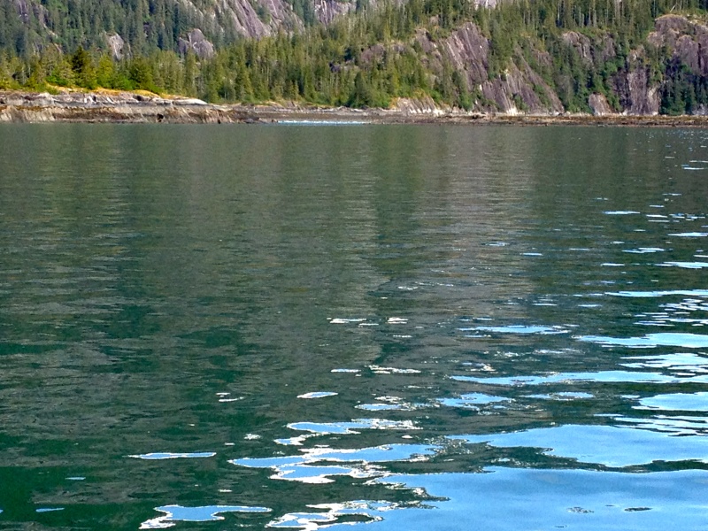 View of narrow channel white water