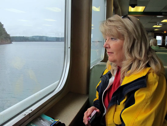 View out the ferry window