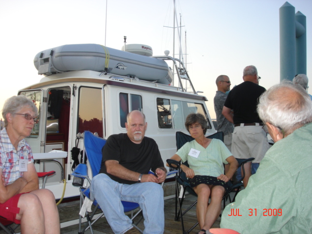 Visiting on the dock