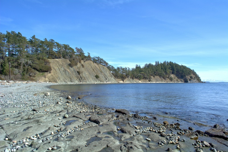 Walking on the beach around the outside back to Fox Cove at low tide