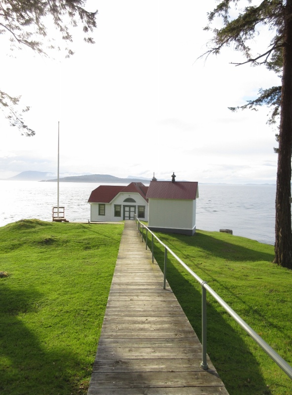 Walkway down to the lighthouse, oil storage, and fog signal building