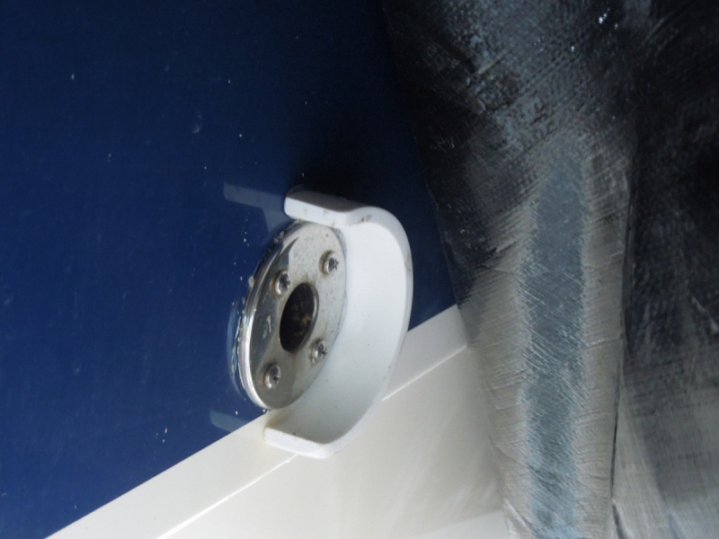 Wallas stove exhaust with PVC wind deflector I keep knocking off!
