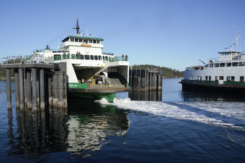 Washington State Ferry leaving Friday Harbor