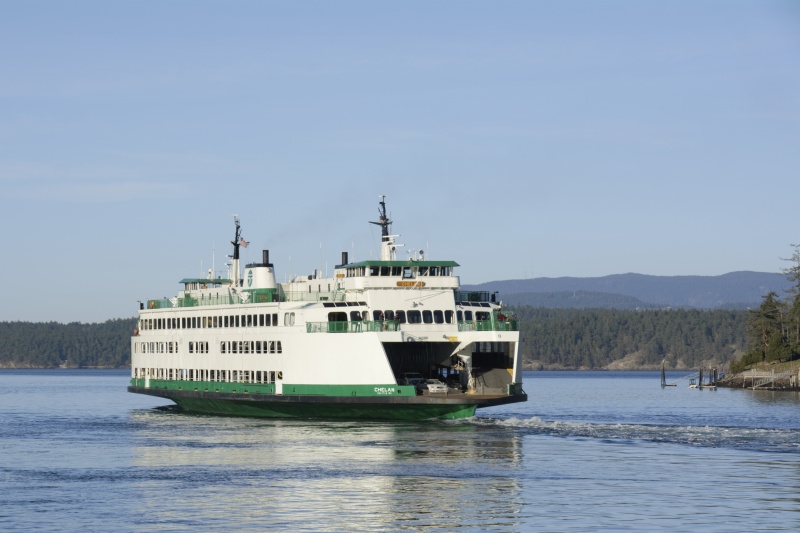 Washington State Ferry leaving Friday Harbor