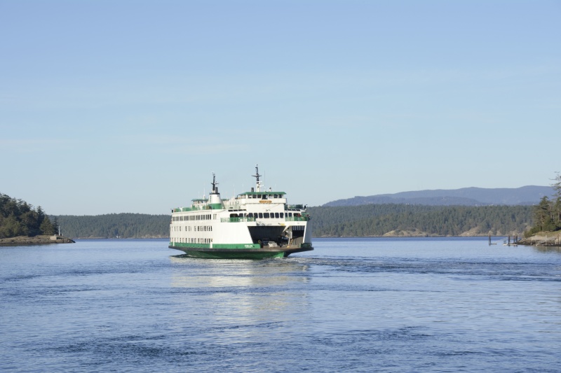 Washington State Ferry leaving Friday Harbor