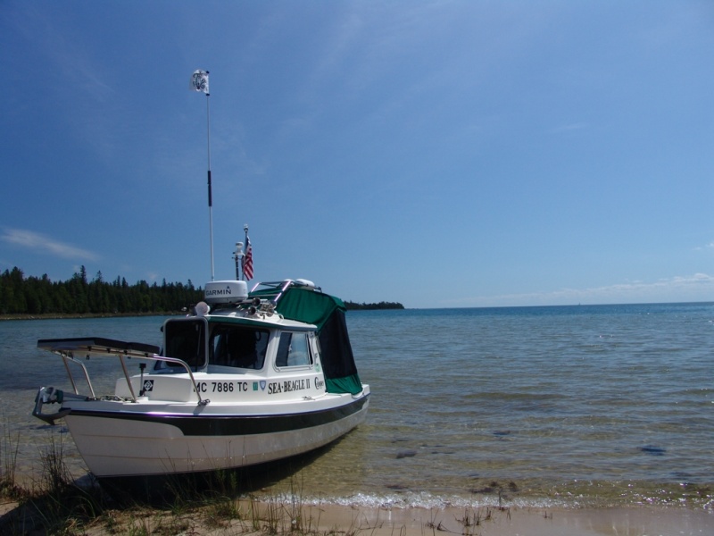 Watch for rocks. Walk your boat in.