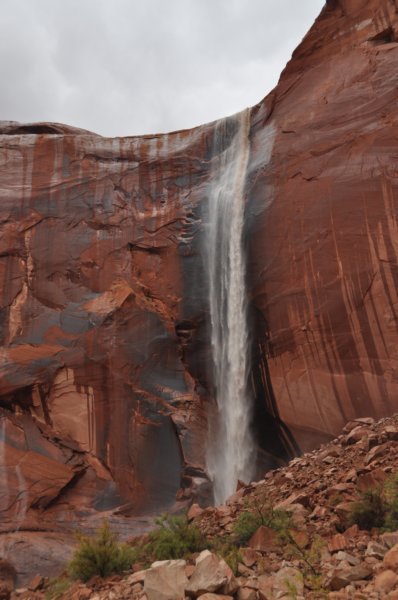 Water continued to pour even as we left