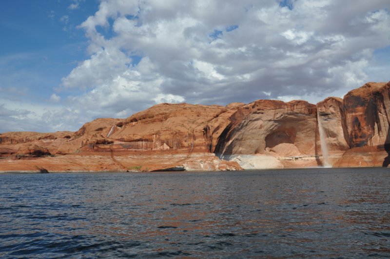 Water from left to right