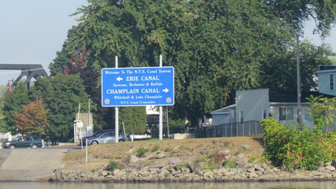 Waterford three choices turn around go south, Erie canal to the west or the Champlain Canal north. Waterford's town dock has free dockage and allows over night dockage