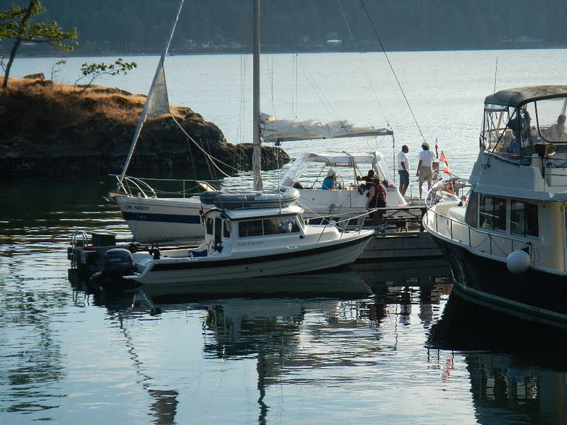 We found space at the dock! Wouldn't have fit if we had a bigger boat..