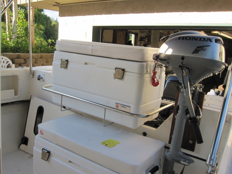 We like these 94qt igloos because of the cushions.  We use them for cockpit seating and storage.