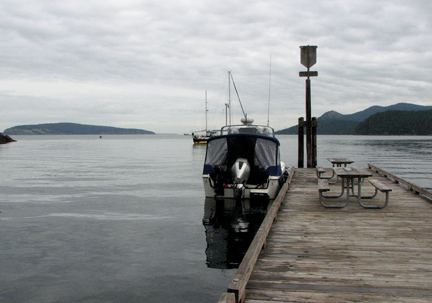 We were the last boat at the dock at Jones Island
