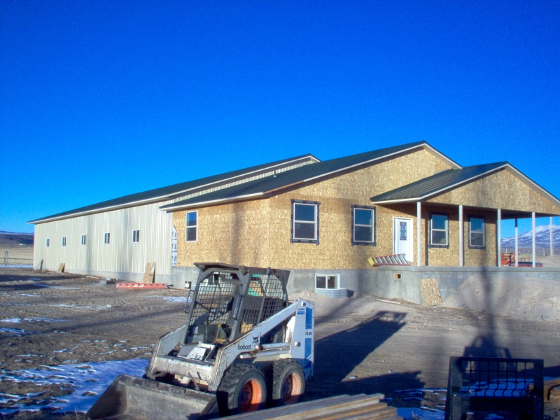 We will stucco in the spring, when it's warmer.