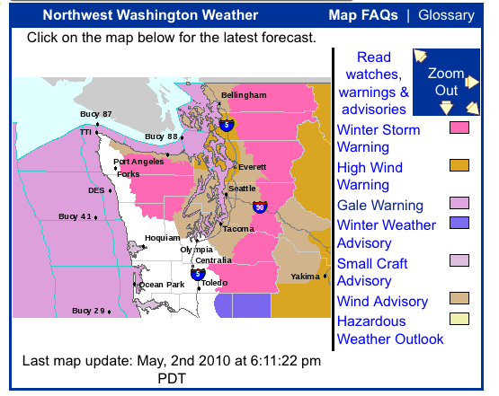 Weather in Western Washington