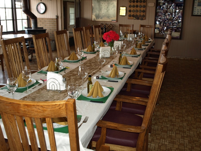What a dinner setup at the Duck Club!