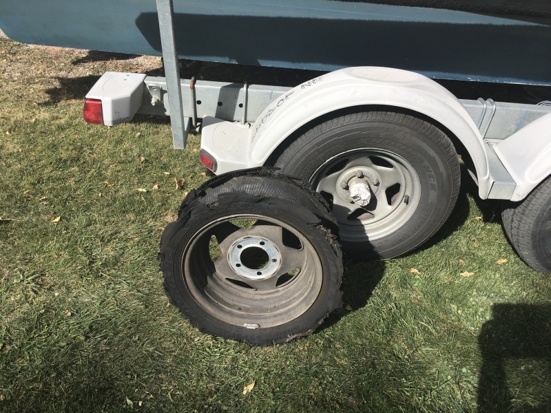 What the Goodyear endurance tire looks like after loosing air & run on for 10 miles +