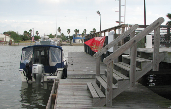 Where we docked in Port Mansfield