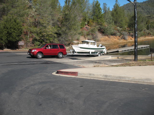 Whiskeytown Lake launch. Today will get better with those trim tabs...