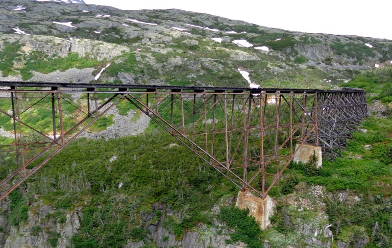 White Pass railroad bridge built in 1901